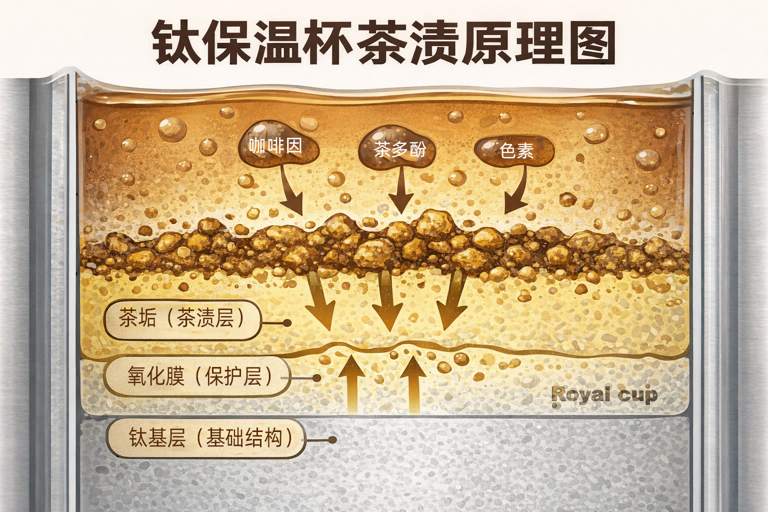 钛保温杯内壁变色是生锈吗？氧化膜原理与清洁还原指南 - 第2张